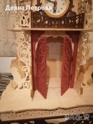 Настолен часовник. Дърворезба. , снимка 3 - Други - 38474872