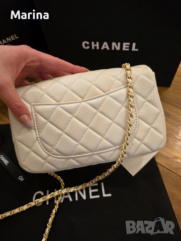 Налична чанта Chanel Mini square, снимка 4 - Чанти - 53322860