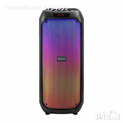 Активна тонколона Muhler MAX881R с два микрофона и дистанционно – мощен звук, без кабели и ограничен, снимка 6 - Тонколони - 53153755