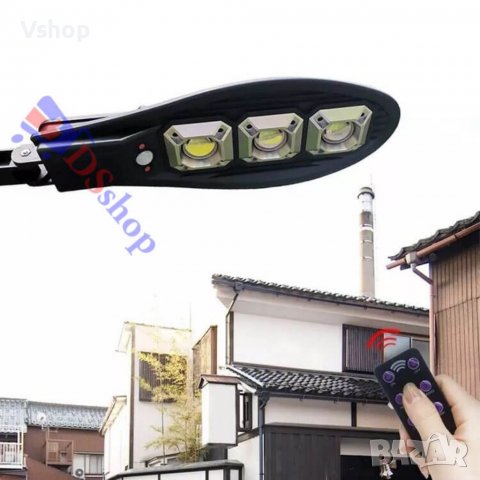 3бр LED Соларна лампа улична 600W COBRA със сензор, снимка 5 - Соларни лампи - 38642851