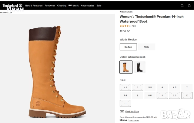 Дамски ботуши Timberland кожа водоустойчиви, снимка 2 - Дамски ботуши - 52455876