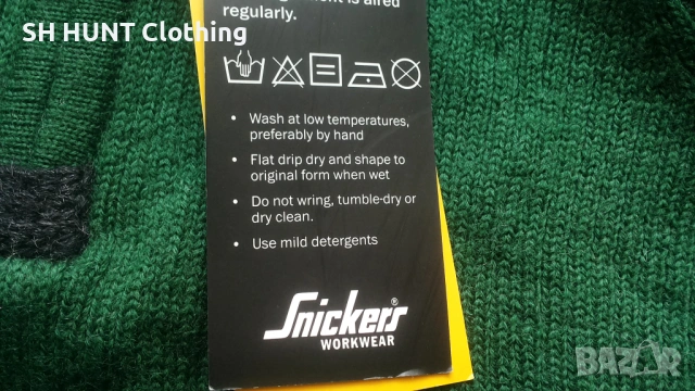 Snickers 2905 1/2 Zip WOOL Sweater размер M пуловер 100% Вълна - 2412, снимка 15 - Пуловери - 53916872