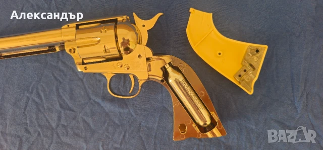 Въздушен пистолет COLT SА ARMY 45 никел CO2 4.5BB, снимка 3 - Въздушно оръжие - 51142476