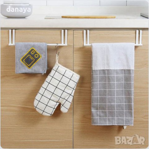 3665 Закачалка за кърпи за кухненска вратичка на шкаф, снимка 4 - Аксесоари за кухня - 40290707