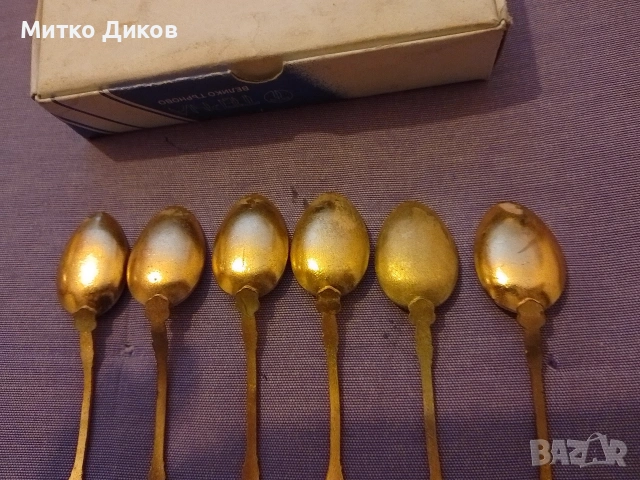 Лот колекционерски сувенирни лъжички СССР с емайлиран обков и позлата,гравирани. 13 см, снимка 3 - Колекции - 54268081