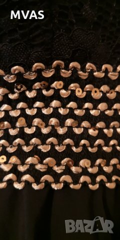 Нова черна воалена рокля S размер, снимка 4 - Рокли - 33738313