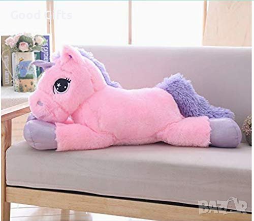 Плюшена играчка Еднорог , 85см, снимка 4 - Плюшени играчки - 39443558