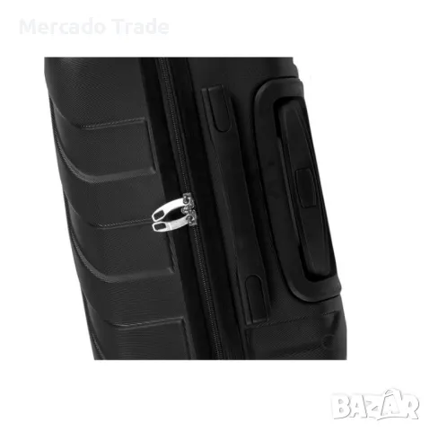 Куфар с колелца Mercado trade, 90л., Черен, снимка 3 - Куфари - 47404388