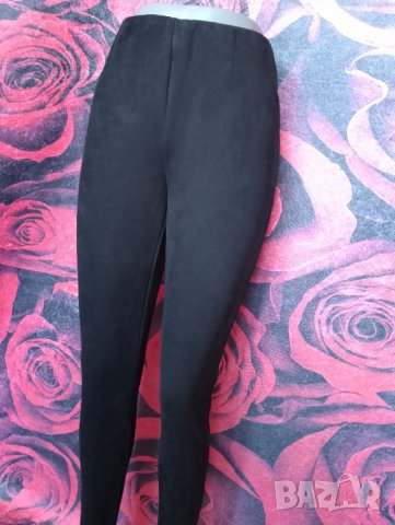 Черен ватиран панталон тип клин С/М , снимка 3 - Панталони - 38913452