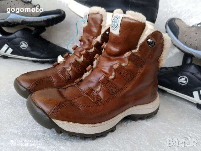 Водоустойчиви, КАТО НОВИ боти SNOW BOOTS TIMBERLAND® оригинал​, 37 - 38, 100% ЕСТЕСТЕСТВЕНА КОЖА, снимка 12 - Други - 49981981