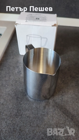Каничка за затопляне на мляко 350мл. stainless steel milk jug, снимка 3 - Кафемашини - 52601712