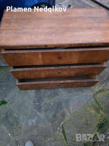 Стар дървен скрин,масив., снимка 3 - Скринове - 54230276
