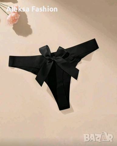 Дамски секси прашки с панделка и подвижни части за краката, снимка 4 - Бельо - 53380758