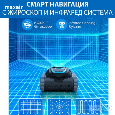 Безкабелен робот за басейни Wybot S1 * Безплатна доставка * Гаранция 2 години, снимка 12 - Други стоки за дома - 49772655