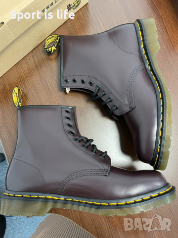 Dr. Martens Кубинки 1460 Burgundy Smooth, 43 EU, снимка 4 - Мъжки ботуши - 44731163