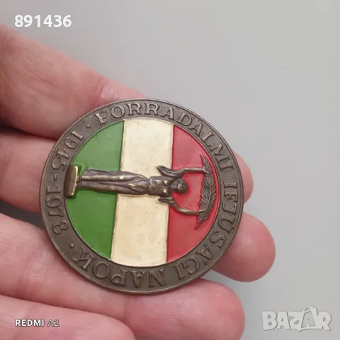 Стара унгарска бронзова значка, снимка 2 - Колекции - 49790699