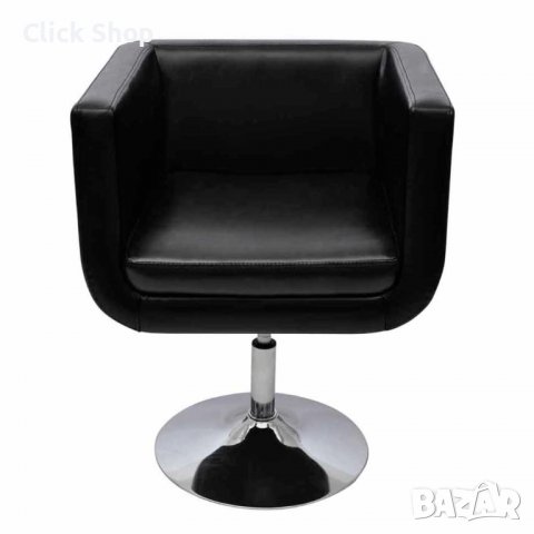 Бар стол, черен, изкуствена кожа, снимка 3 - Столове - 38419866