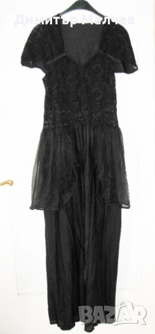 Театрална карнавална рокля в стил 1923 г. дантела воал, неглиже, отлична, снимка 2 - Рокли - 52020905