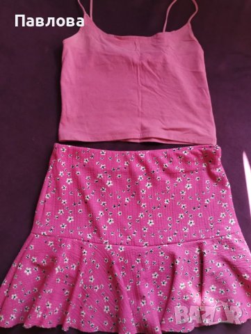 Сет в розово за лятото -15 лв. S номер, снимка 1