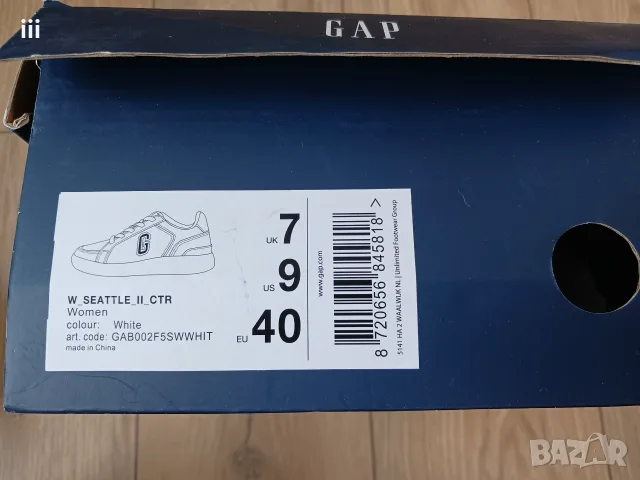 Дамски спортни обувки GAP , бели, 40 номер, снимка 5 - Дамски ежедневни обувки - 56086657