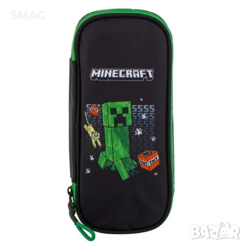 Овален ученически несесер minecraft в черно и зелено 23x5x10_1252346, снимка 3 - Други - 55705202