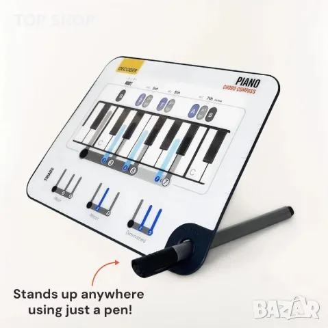 Инструмент за изучаване на акорди на пиано (Компас за акорди на пиано и книга), снимка 6 - Пиана - 49682764