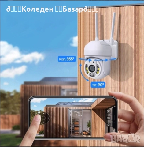 Wi Fi камера 1080P с връзка за PC, IOS, Android и нощен запис /Резолюция: 2MPX; Вграден микрофон; , снимка 3 - Камери - 52711688