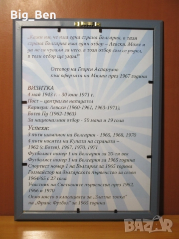 Картина Портрет на Георги Аспарухов-Гунди-Левски, снимка 7 - Футбол - 49016251
