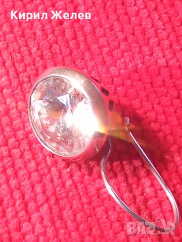 СТАРА СРЕБЪРНА ВИНТИДЖ ОБЕЦА с ПЛАНИНСКИ ФАСЕТИРАН КРИСТАЛ 26301, снимка 14 - Обеци - 35777128