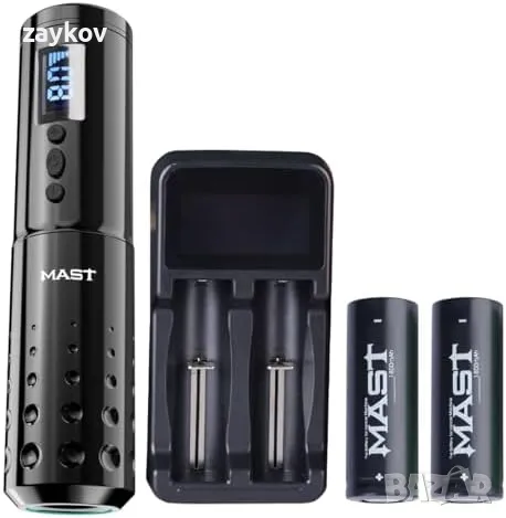писалка за татуировки Mast Безжична батерия LCD дисплей Ротационна машина, снимка 4 - Друга електроника - 47453967