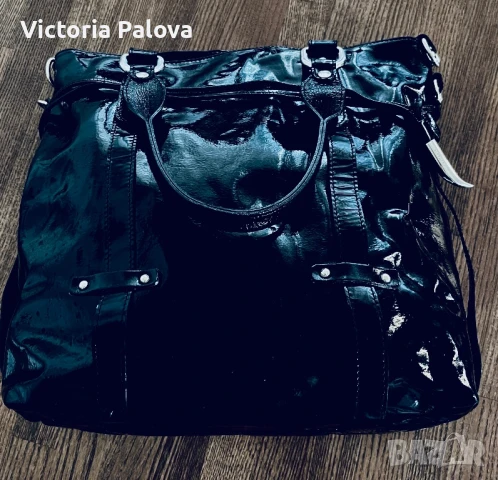 Маркова кожена чанта лак FREDERIC PARIS, снимка 9 - Чанти - 50675539