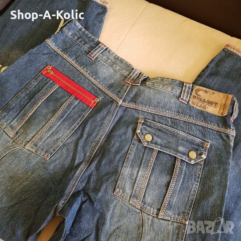 Original Vintage Retro 90's BULLROT WEAR CLOTHING CORP. Denim Hip Hop Rap Graffiti Embroidered Jeans, снимка 4 - Дънки - 38600310