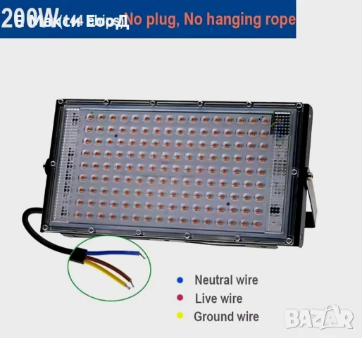 100w,200w,300w Прожектор за бърз растеж,Разсад,Фито лампа,Растения,Лед , снимка 5 - Прожектори - 51316998