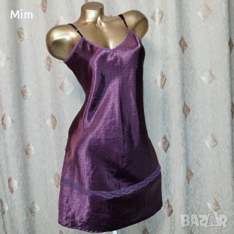  jolinesse S/M Сатенена нощница бордо, снимка 3 - Нощници - 44334824