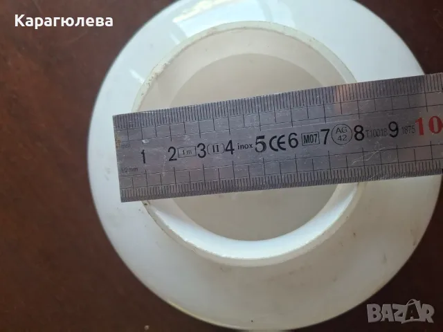 Винтидж 3 броя бели глобуси, снимка 5 - Лампи за таван - 54001552