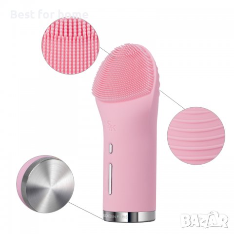 SVK CUTILY 3-в-1 звукова четка за почистване на лице от силикон с подгряване, почистващ масажор за л, снимка 3 - Други - 40138203