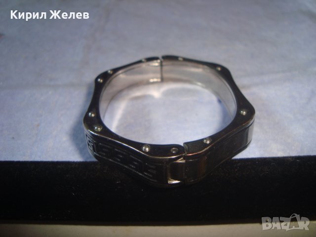 КРАСИВА СТИЛНА МАСИВНА ФЕШЪН - АРТ ОРНАМЕНТИРАНА ГРИВНА с ФАСЕТИРАНИ ЦИРКОНИ 27928, снимка 6 - Гривни - 37065272