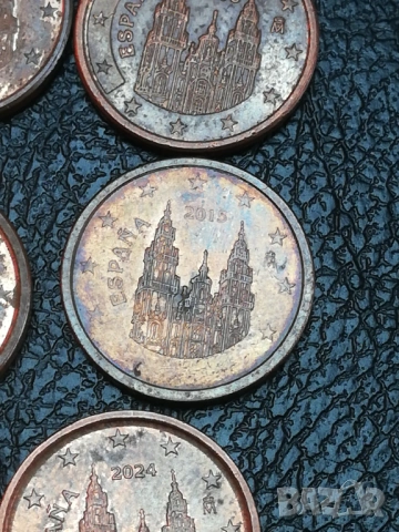 лот от 1 евро-цент Испания-различни години, снимка 8 - Нумизматика и бонистика - 54152467