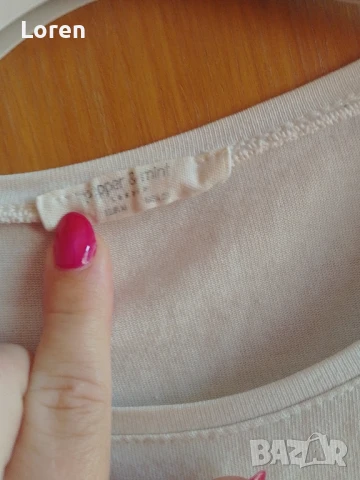 Подарявам!Дамска блузка с фламингота и перлички, снимка 4 - Блузи с дълъг ръкав и пуловери - 51386135