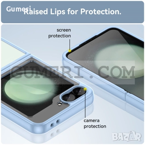 Samsung Galaxy Z Flip 6 Хибриден Гръб - Прозрачен С Цветни Кантове, снимка 9 - Калъфи, кейсове - 51445508