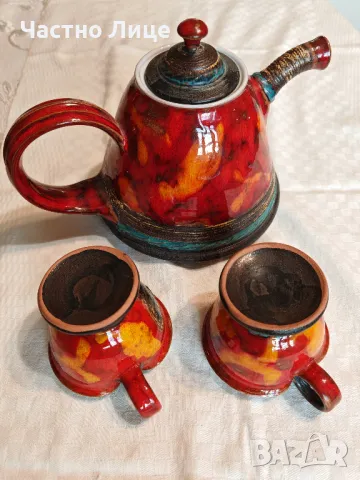 Разкошен Антикварен Рядък Чаен Сервиз hand made DANKO 1990те г., снимка 4 - Антикварни и старинни предмети - 49336128