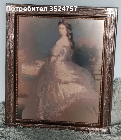 Луксозен диамантен гоблен „Принцеса Сиси“ – рамка с антирефлексно стъкло