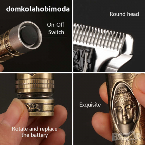 Намаление Безжичен тример за брада и коса, Фина настройка1,5/3/6/9 мм, Миеща се глава на острието, снимка 3 - Тримери - 36550679