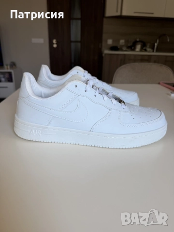 Бели мъжки сникърси маратонки Nike Air Force 1 Low ниски кецове, размер 45, бял цвят, white, AF1, снимка 5 - Кецове - 56042889