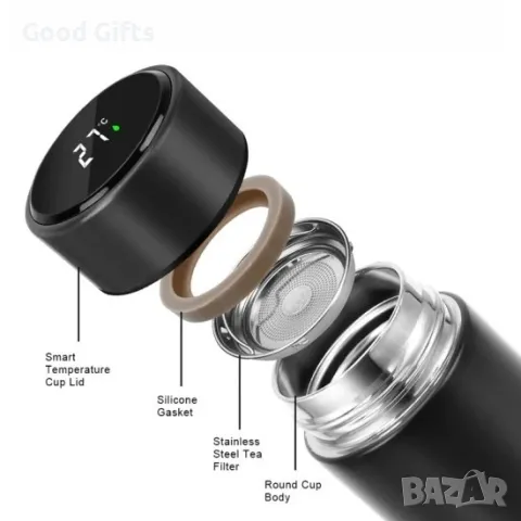 Смарт термос с LED дисплей за измерване на температурата 500 мл, снимка 2 - Други стоки за дома - 47507978