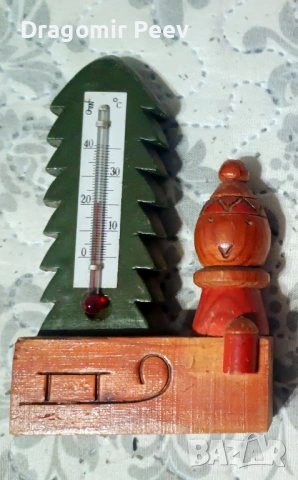 	Винтидж стаен термометър произведен в СССР 70 - 80 г. „Зимна приказка“