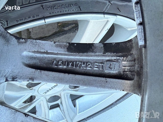 4бр джанти AUTEC 7,5х17 5х122 за МЕРЦЕДЕС / АУДИ / ФОЛКСВАГЕН / СЕАТ / ШКОДА , снимка 4 - Гуми и джанти - 53219103
