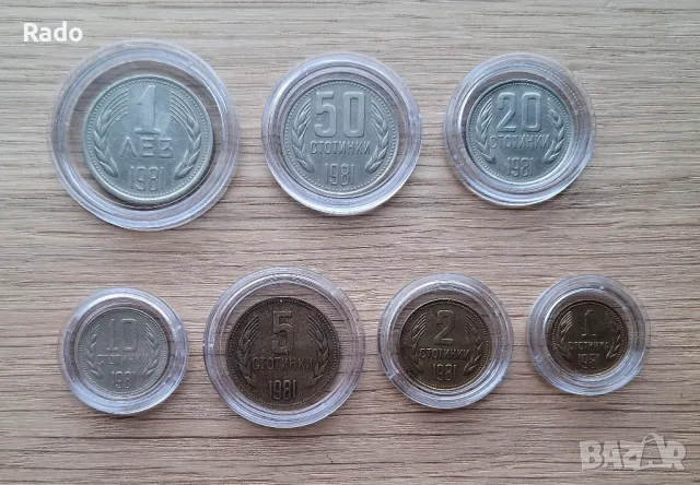 Пълен лот от циркулирали монети емисия: 1981г