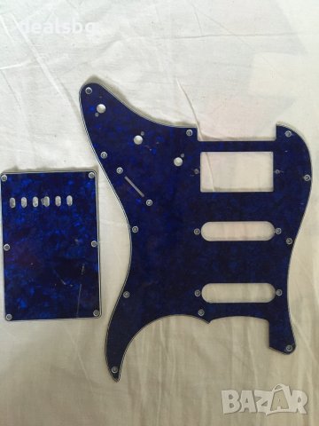 Синя перла HSS пикгард за fender, squire, снимка 3 - Китари - 39008384