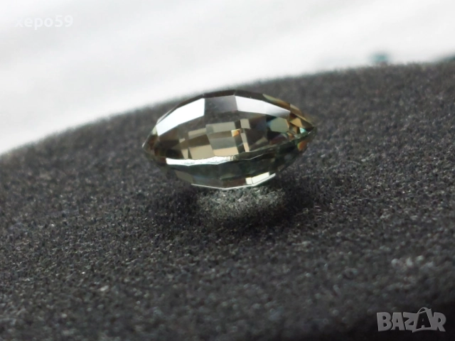 Прекрасен натурален 16 каратов двустранно фасетиран аквамарин с морско зелен оттенък/диамант,рубин/, снимка 11 - Други - 52470456